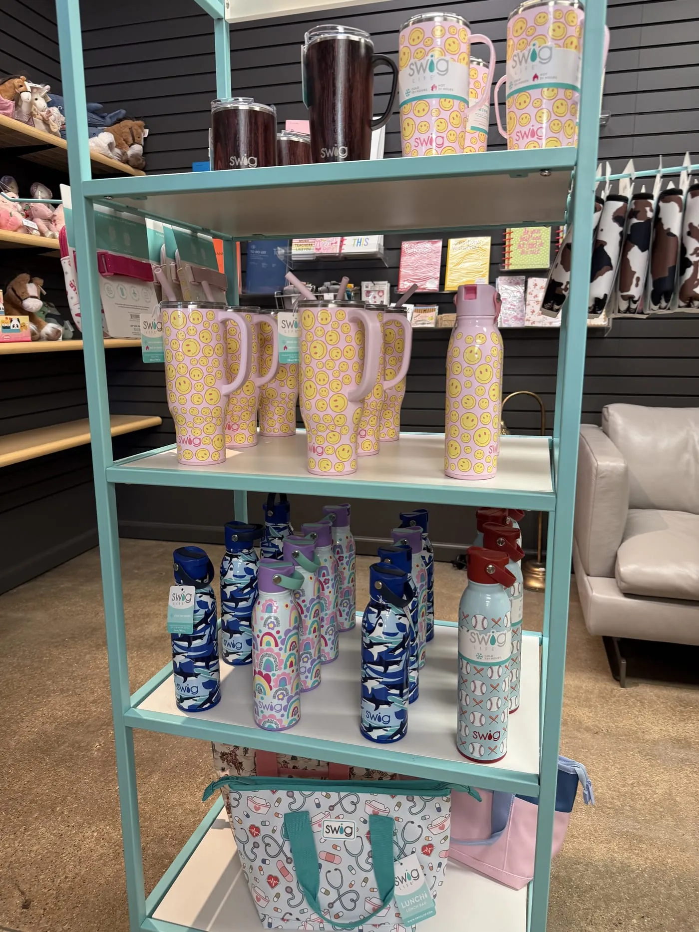 Swig insulated tumblers and water bottles at Gugu Gifts in Terrell, TX